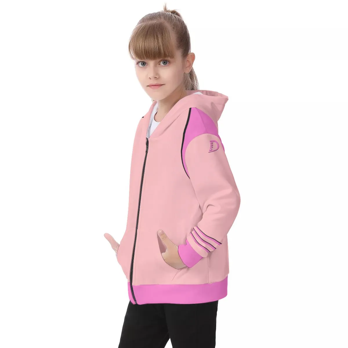 Active Kid's Fur Lined Hoodie With Zip Up