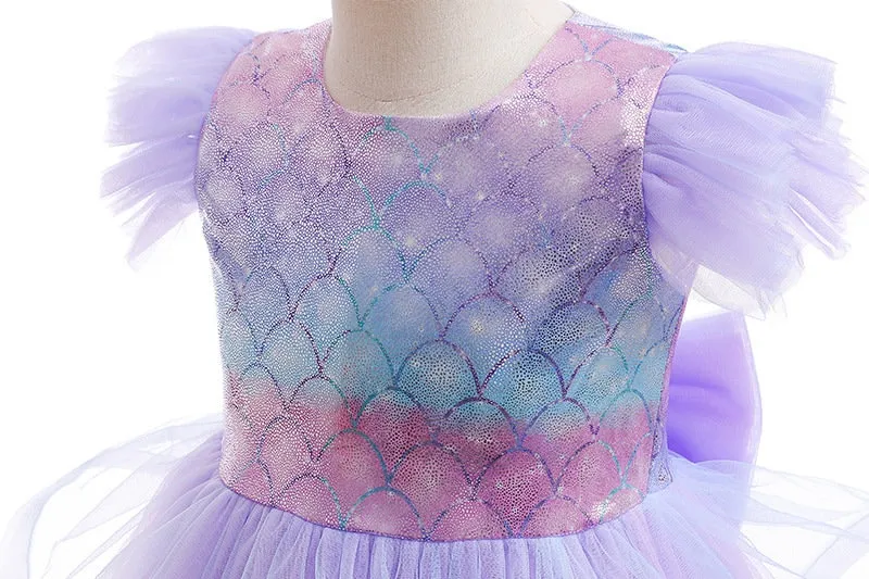 Ariel Little Mermaid Inspired Girls Dress Costume