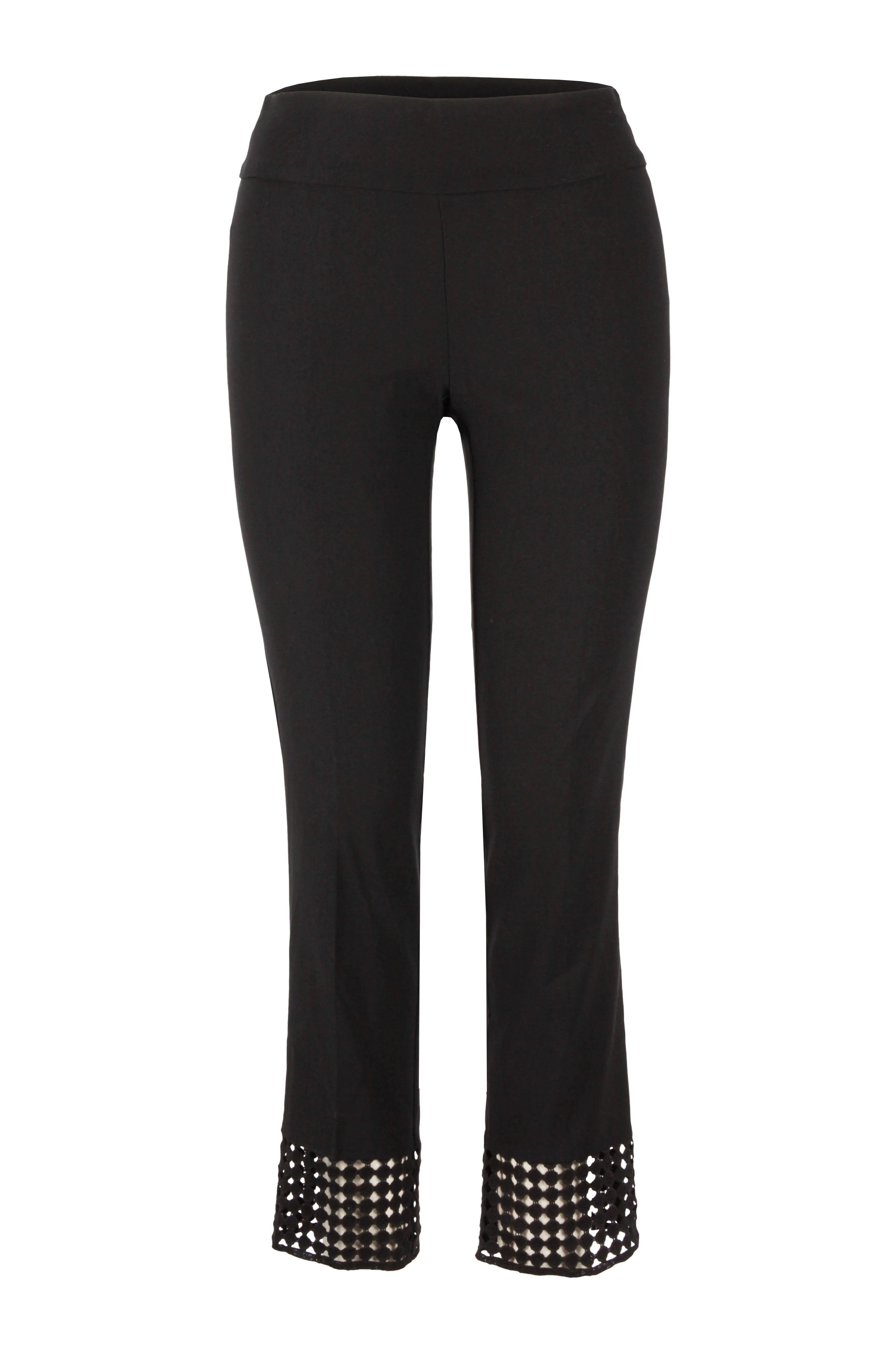 Black Cropped Crochet Up! Pants