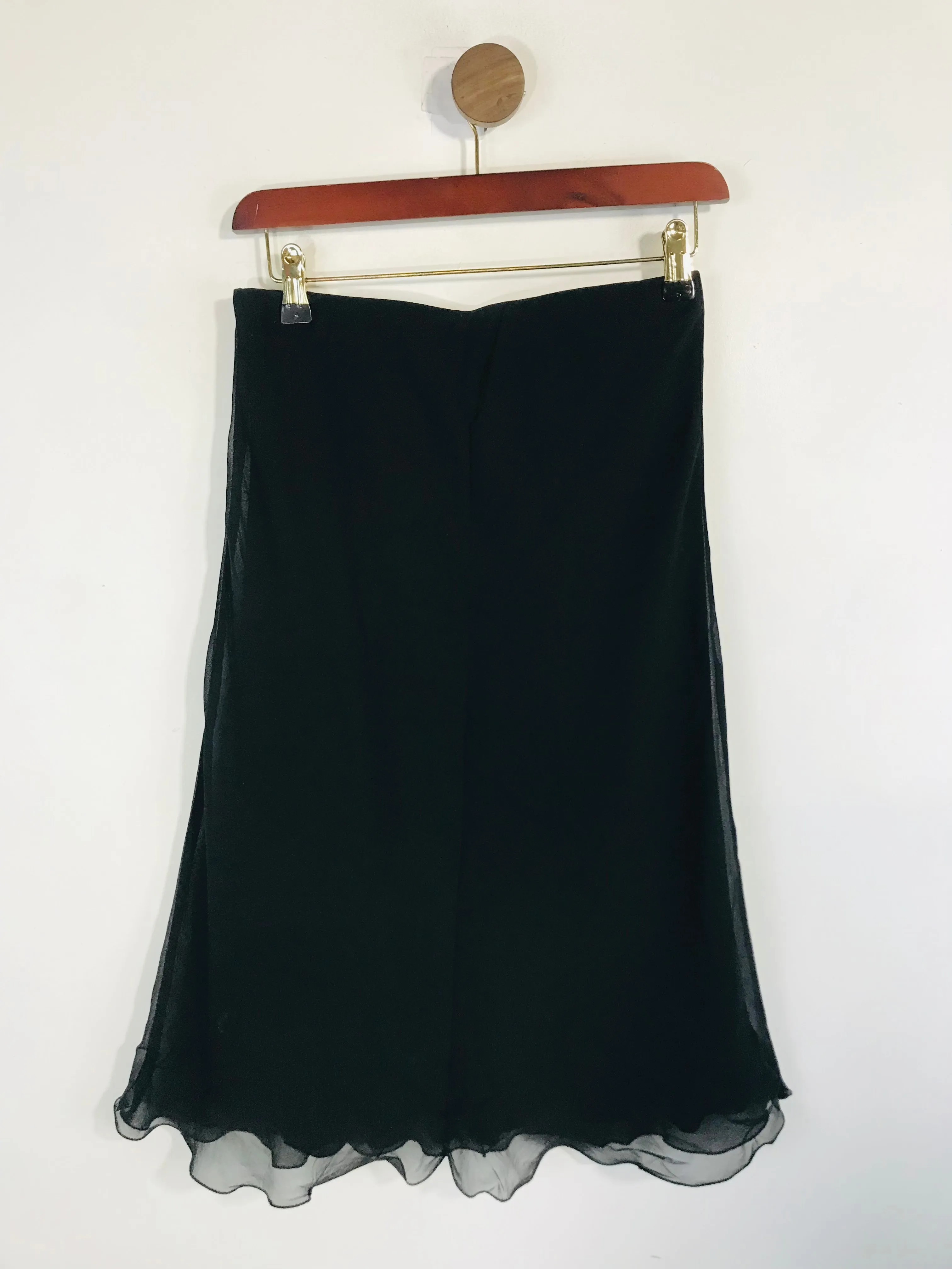Blunauta Women's Silk A-Line Skirt | IT46 UK14 | Black