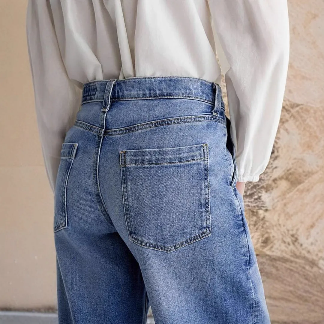 Embroidered Elastic Straight Pants Casual - GlamzLife