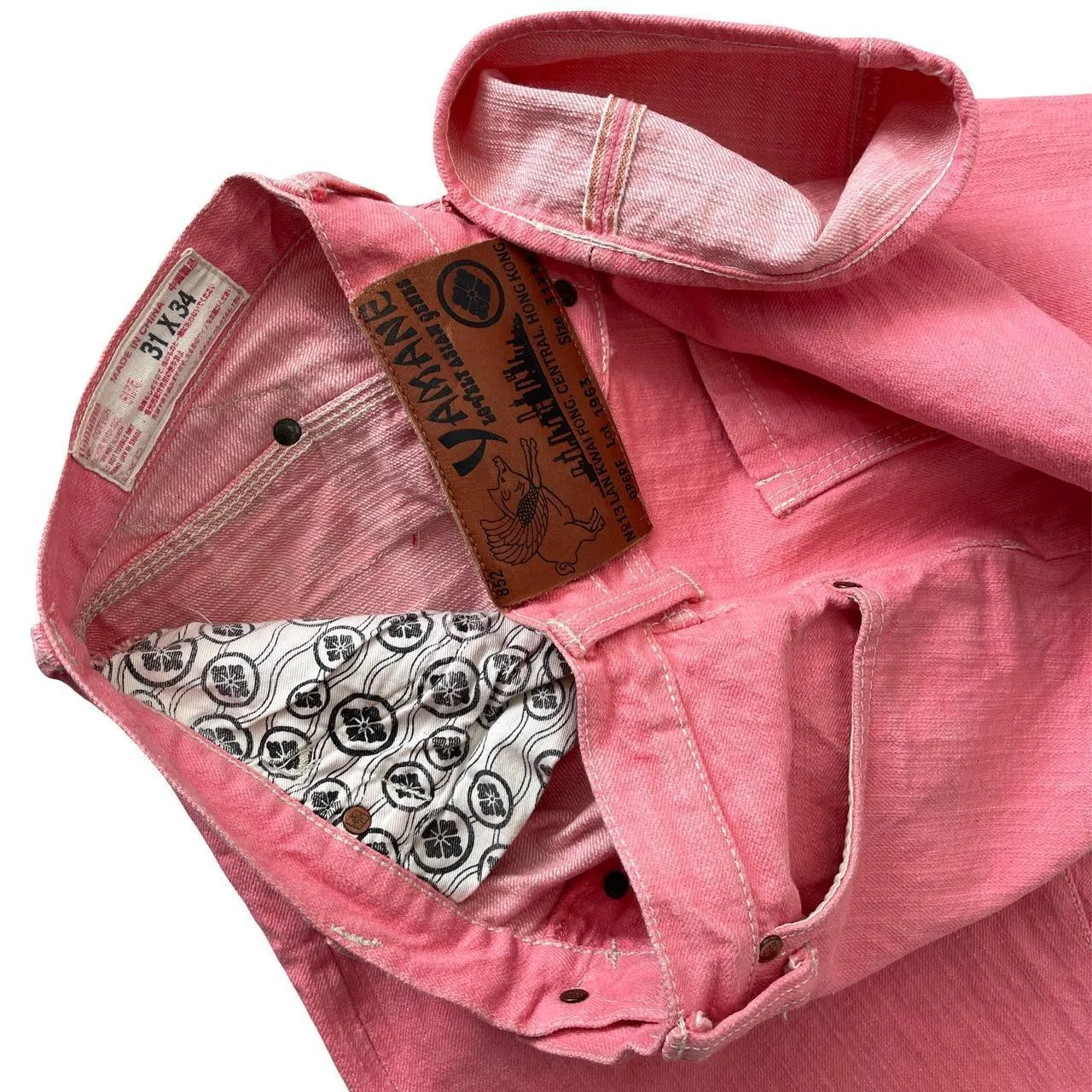 Evisu Yamane Selvedge Pink Jeans