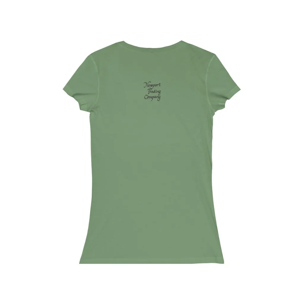 Flower 2 - Women's Jersey Short Sleeve V-Neck Tee