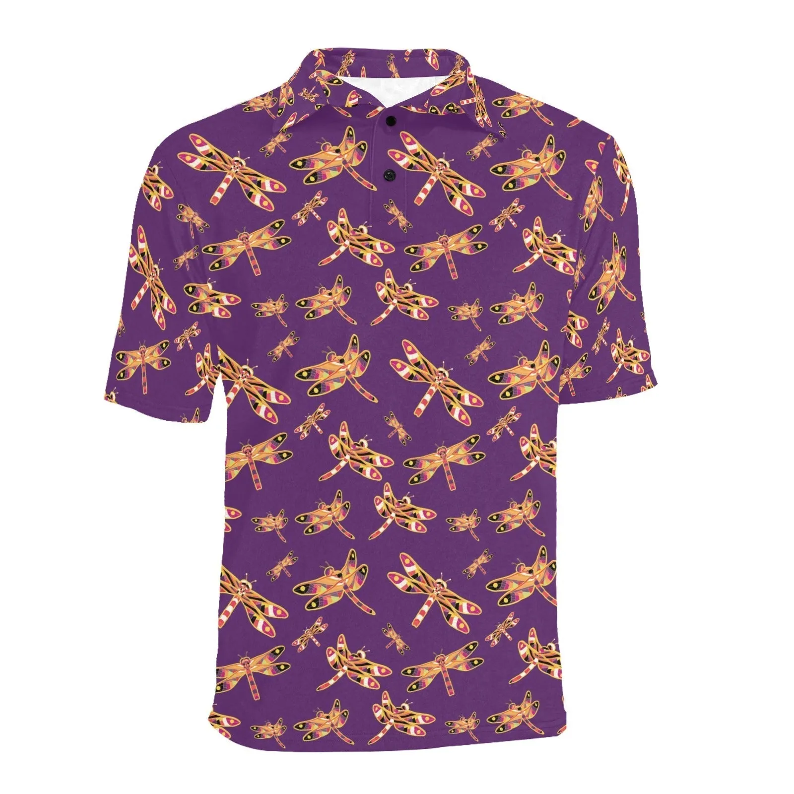 Gathering Yellow Purple Men's Polo Shirt