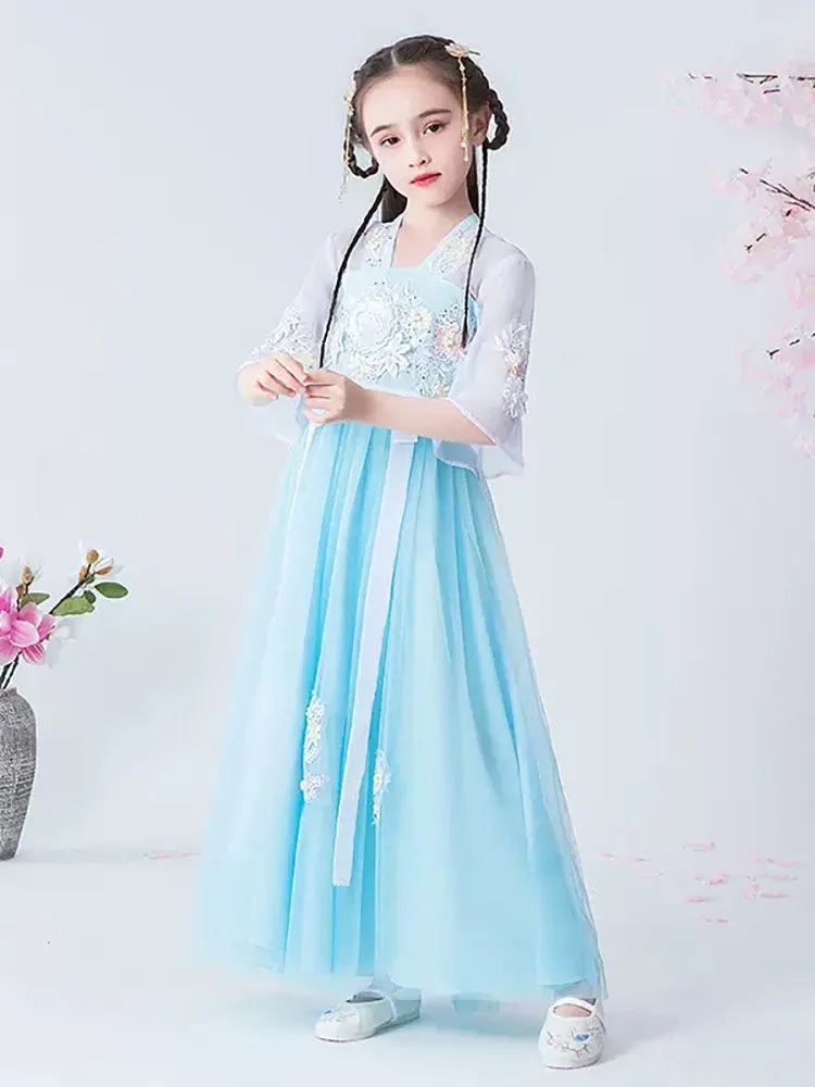 Girls' Autumn/Winter Han National Style Dress Oriental Element Tang Suit