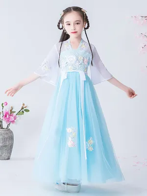 Girls' Autumn/Winter Han National Style Dress Oriental Element Tang Suit