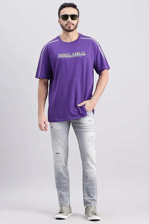 Grey 5 Pocket Mid-Rise Slim Fit Jeans