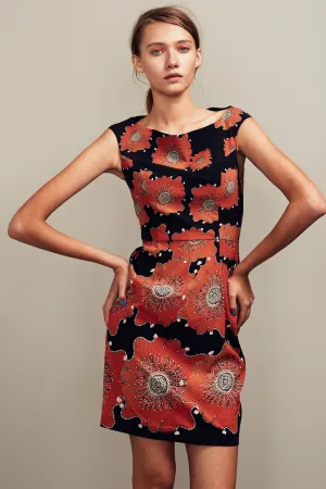 Indigenous Printed Boat Neck Midi Dress