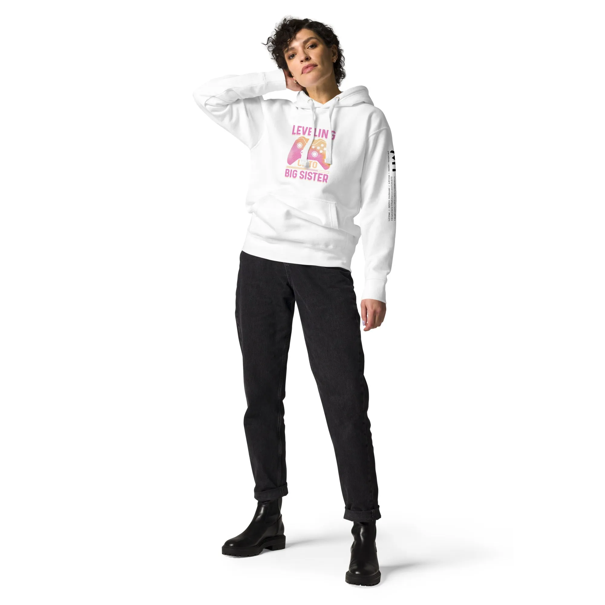 Levelling up to Big Sister for light color - Unisex Hoodie