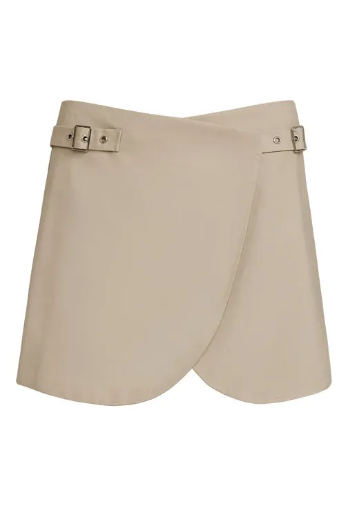 LIONESS: ANJA MINI SKIRT CAMEL
