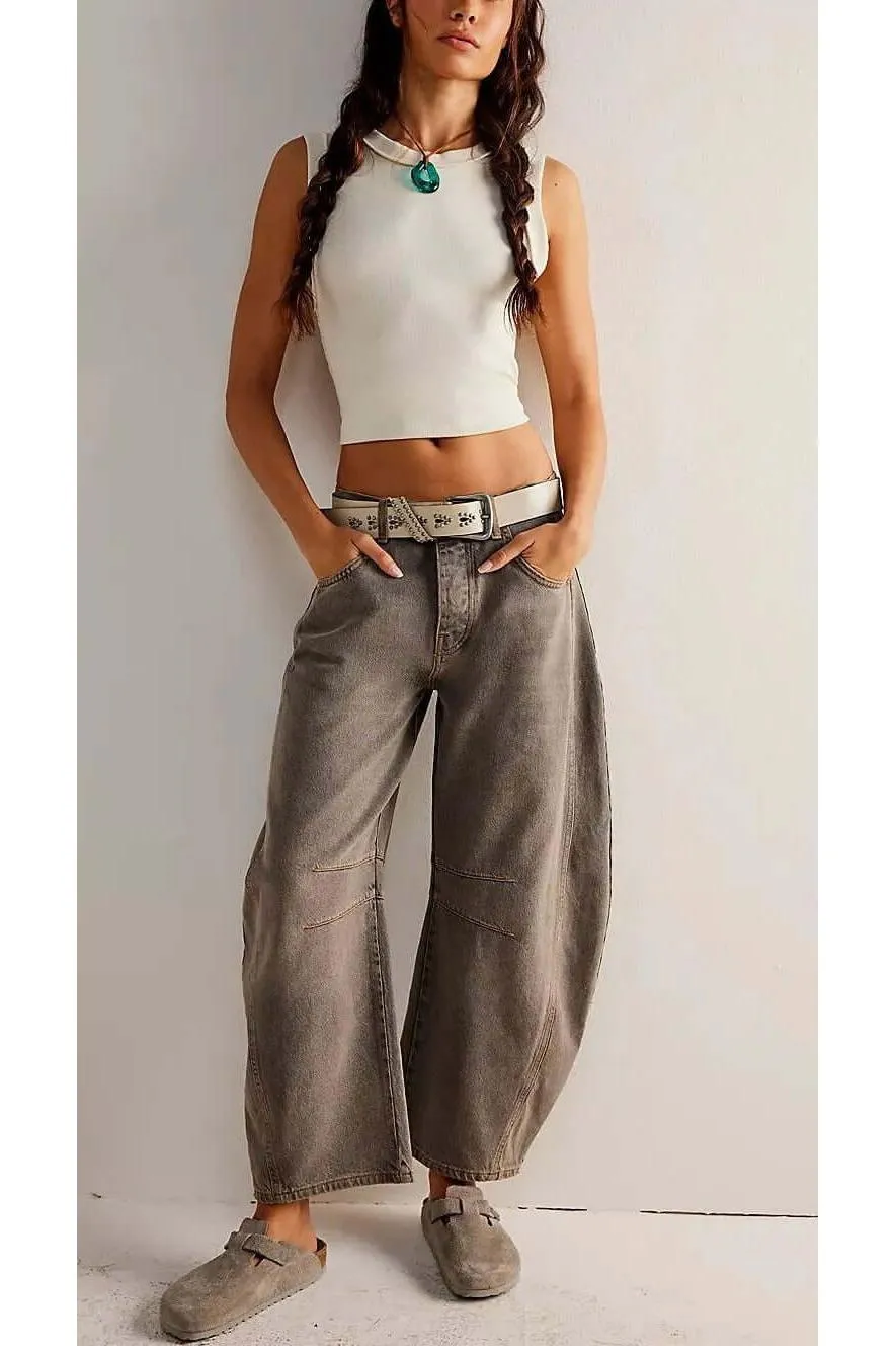Low Waist Wide-leg Loose Jeans