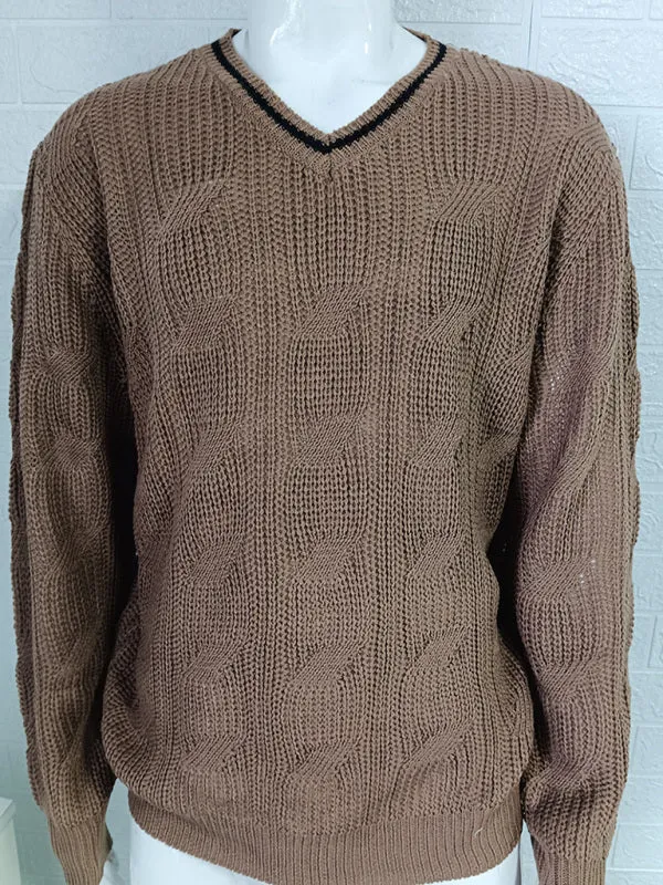 Luna Men's V-Neck Knitted Sweater
