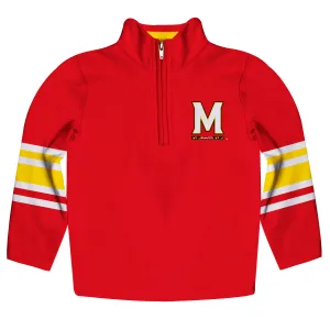 Maryland Terrapins Game Day Red Quarter Zip Pullover Sweatshirt for Toddlers and Youth