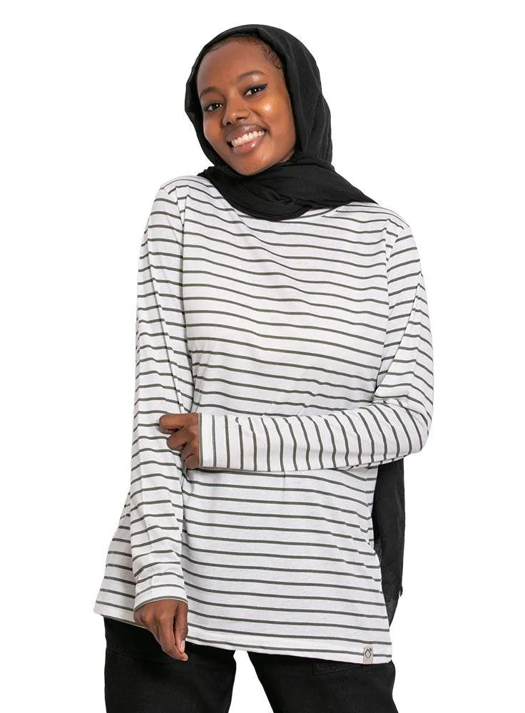 N.Striped Olive B-Long-Sleeve