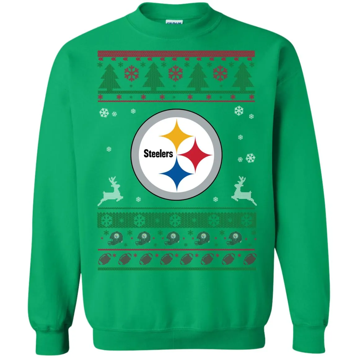 Pittsburgh Steelers Logo Football Teams Ugly Christmas Sweater Unisex Crewneck Pullover Sweatshirt