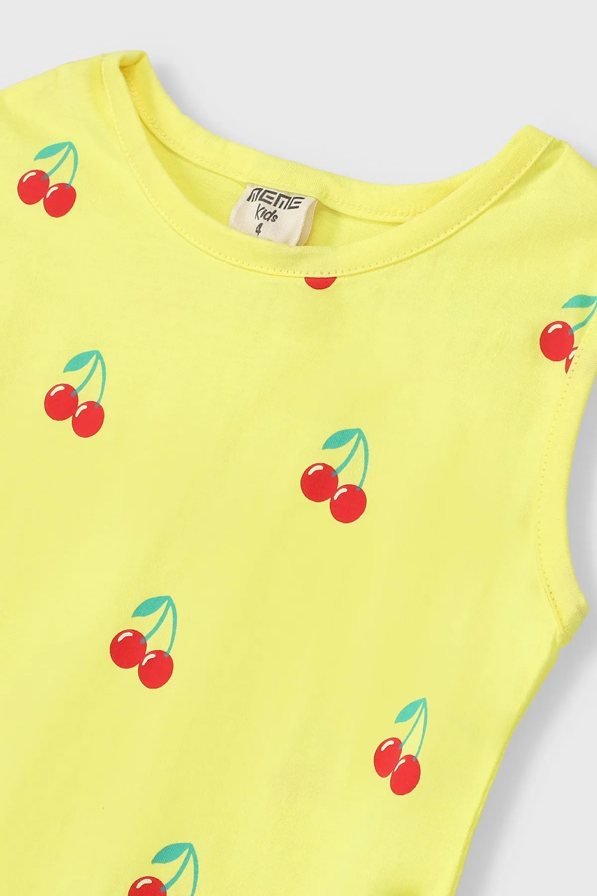 Printed T-Shirt For Baby Girl - Yellow