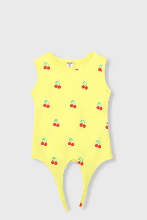 Printed T-Shirt For Baby Girl - Yellow