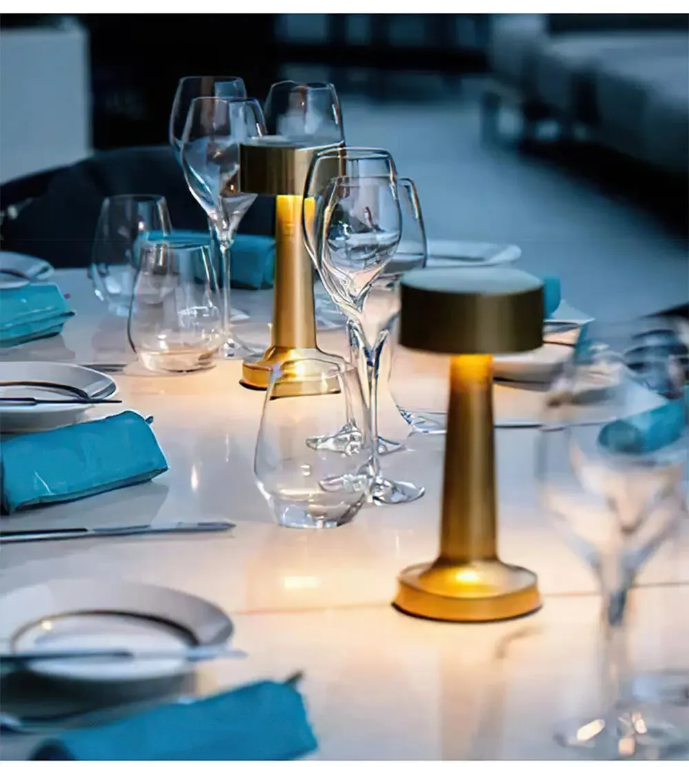 Restaurant Table Lamp Light Luxury Living Room Bedroom Rechargeable Table Lamp LED Table Lamps for Living Creative Lights Small