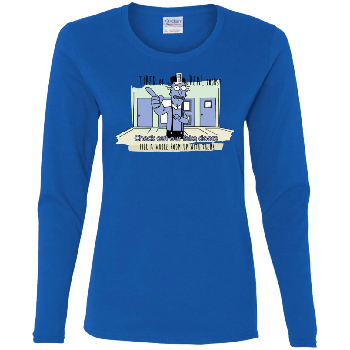 Rick And Morty - Fake Doors Room Women Long Sleeve Shirt