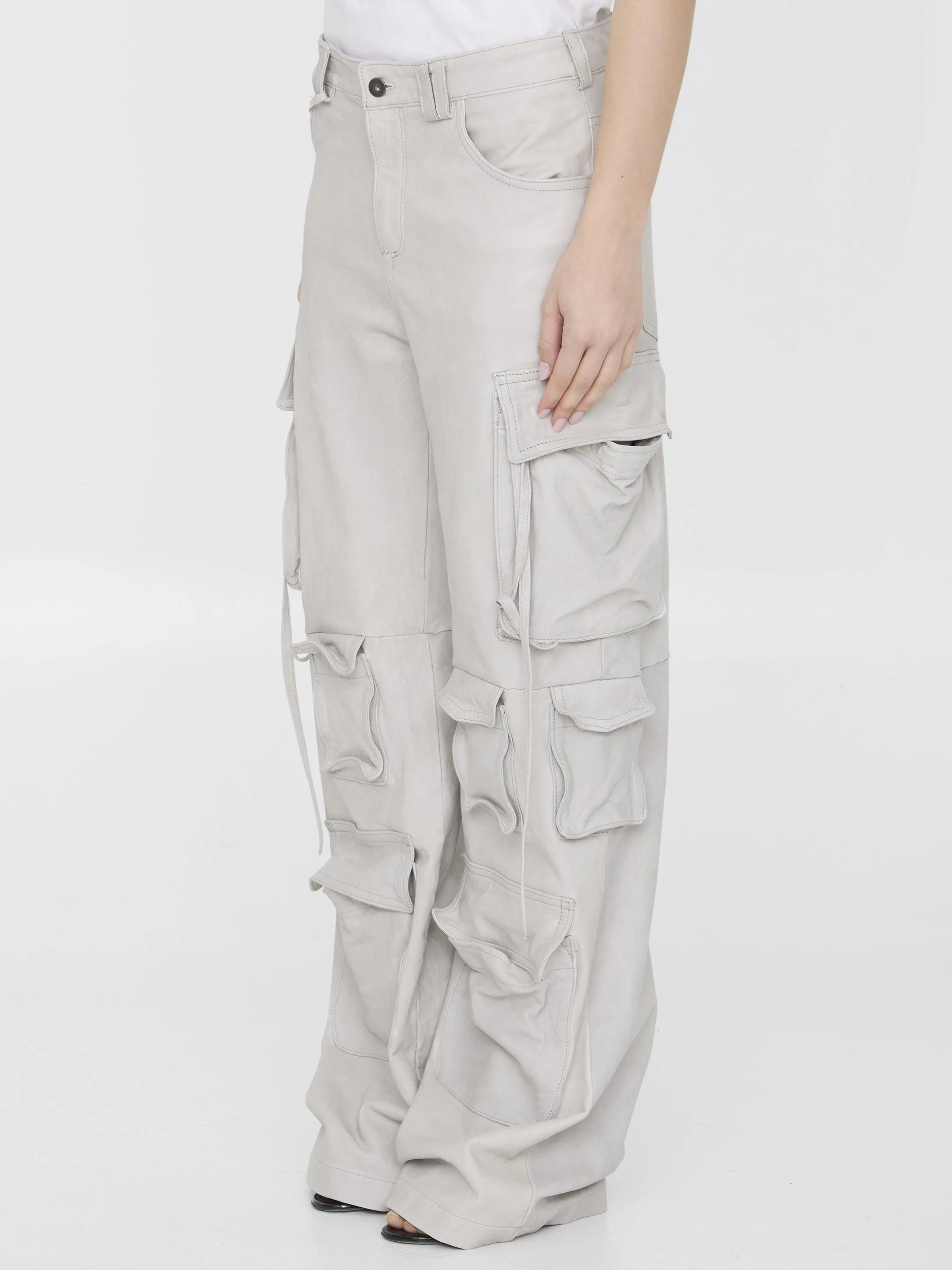 Salvatore Santoro Leather Cargo Pants
