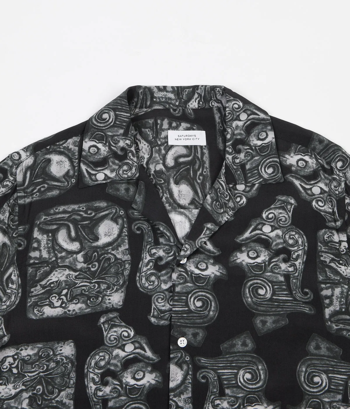 Saturdays NYC Canty Pendant Short Sleeve Shirt - Black