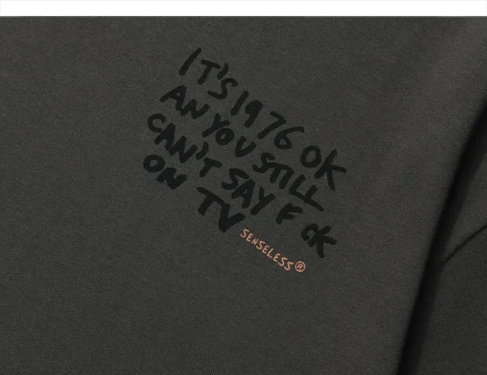 Senseless '1976' Vintage Aesthetic Cotton T-Shirt