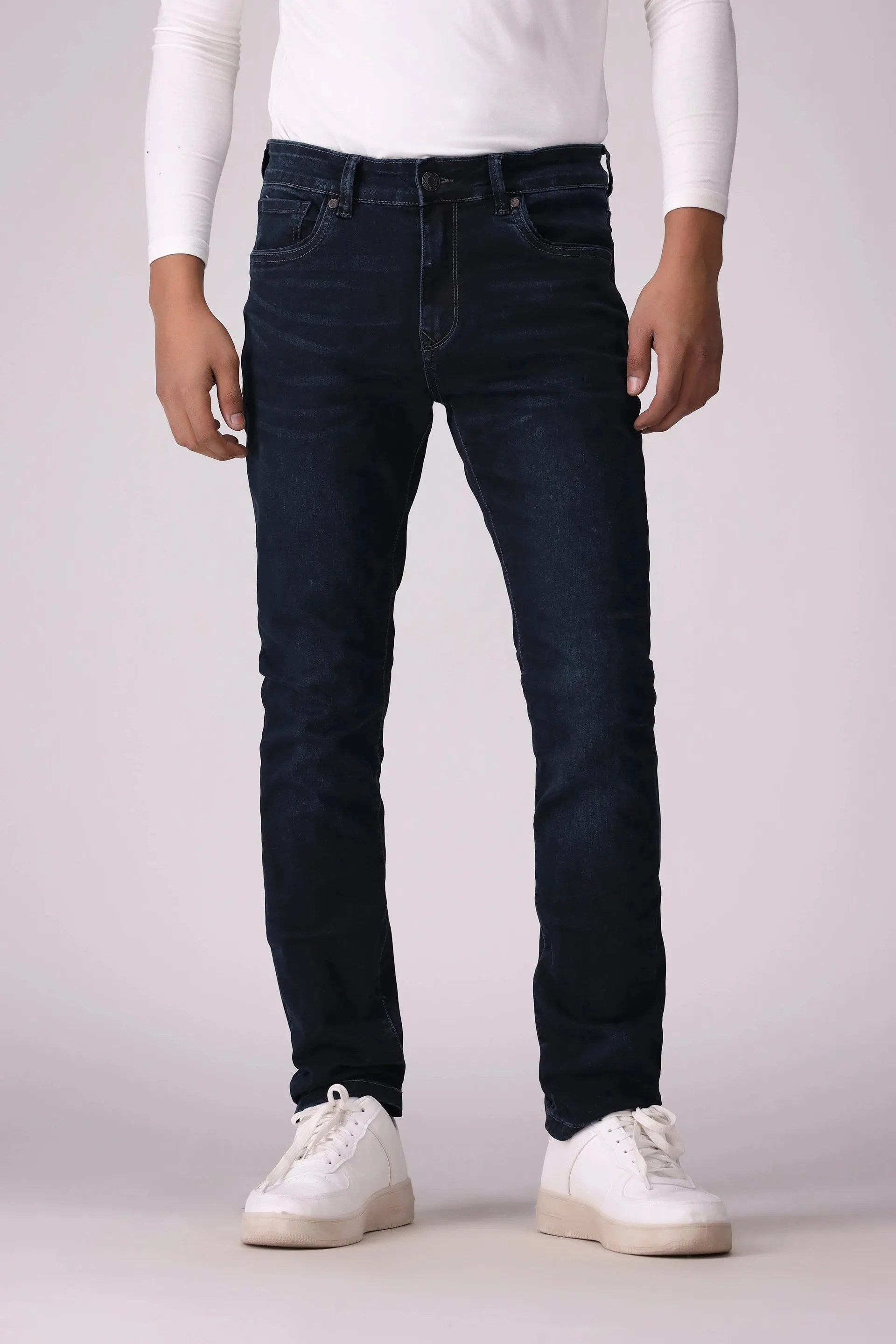 Slim Fit Jeans With Whiskers