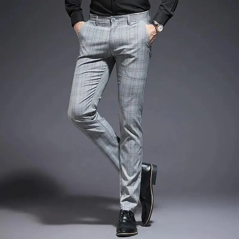 Slim Fit Plaid Pants