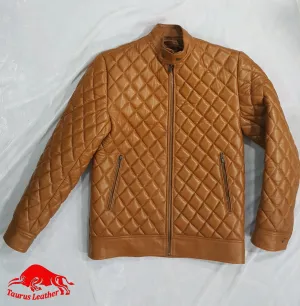 TAURUS LEATHER Quilted Sheep Leather Tank Color Jacket