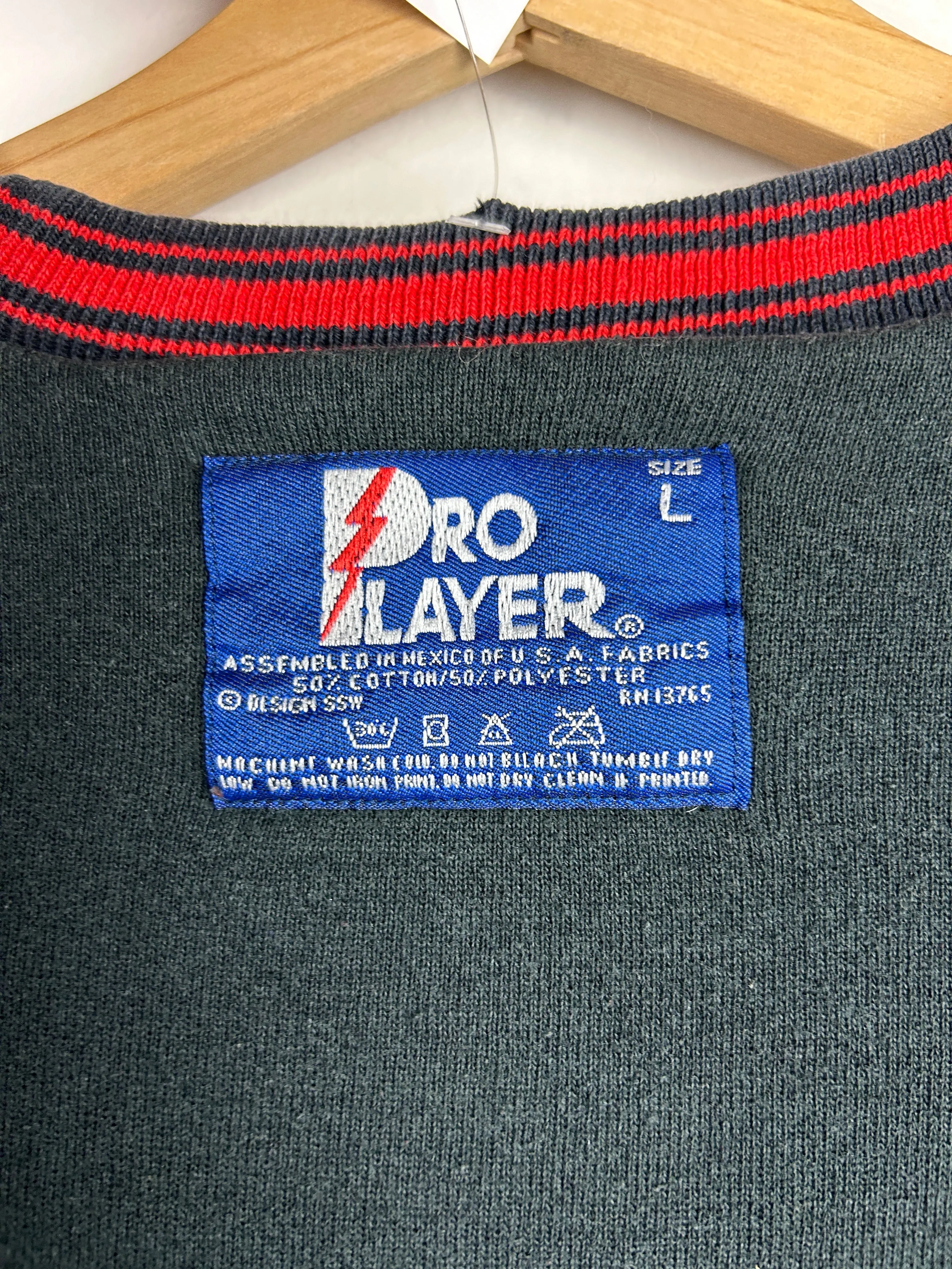 Vintage 90s NFL Pro Player Kansas City Chiefs Reversible Red & Black Crewneck