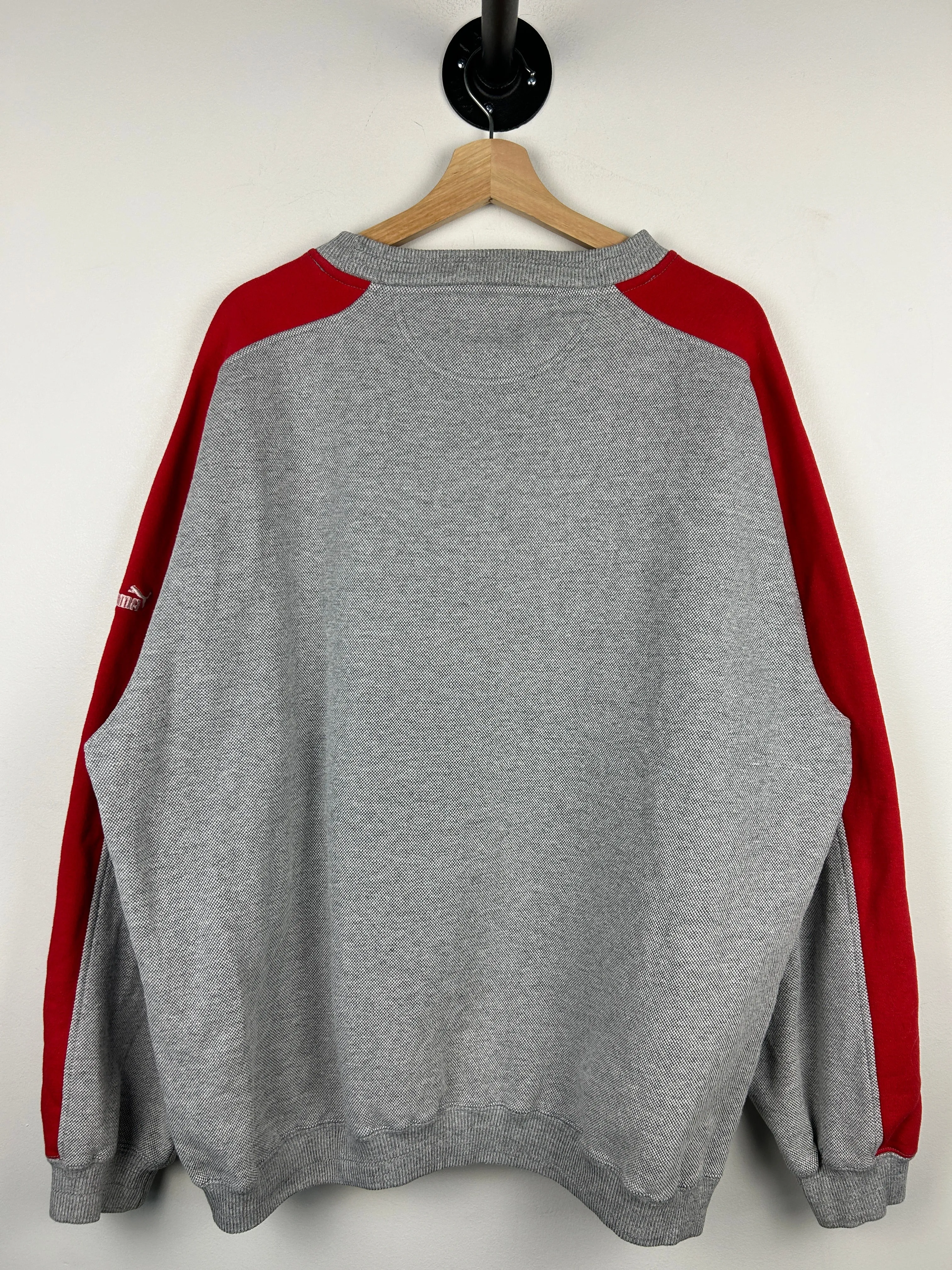 Vintage 90s Puma Ohio State Buckeyes Embroidered Red & Grey Crewneck