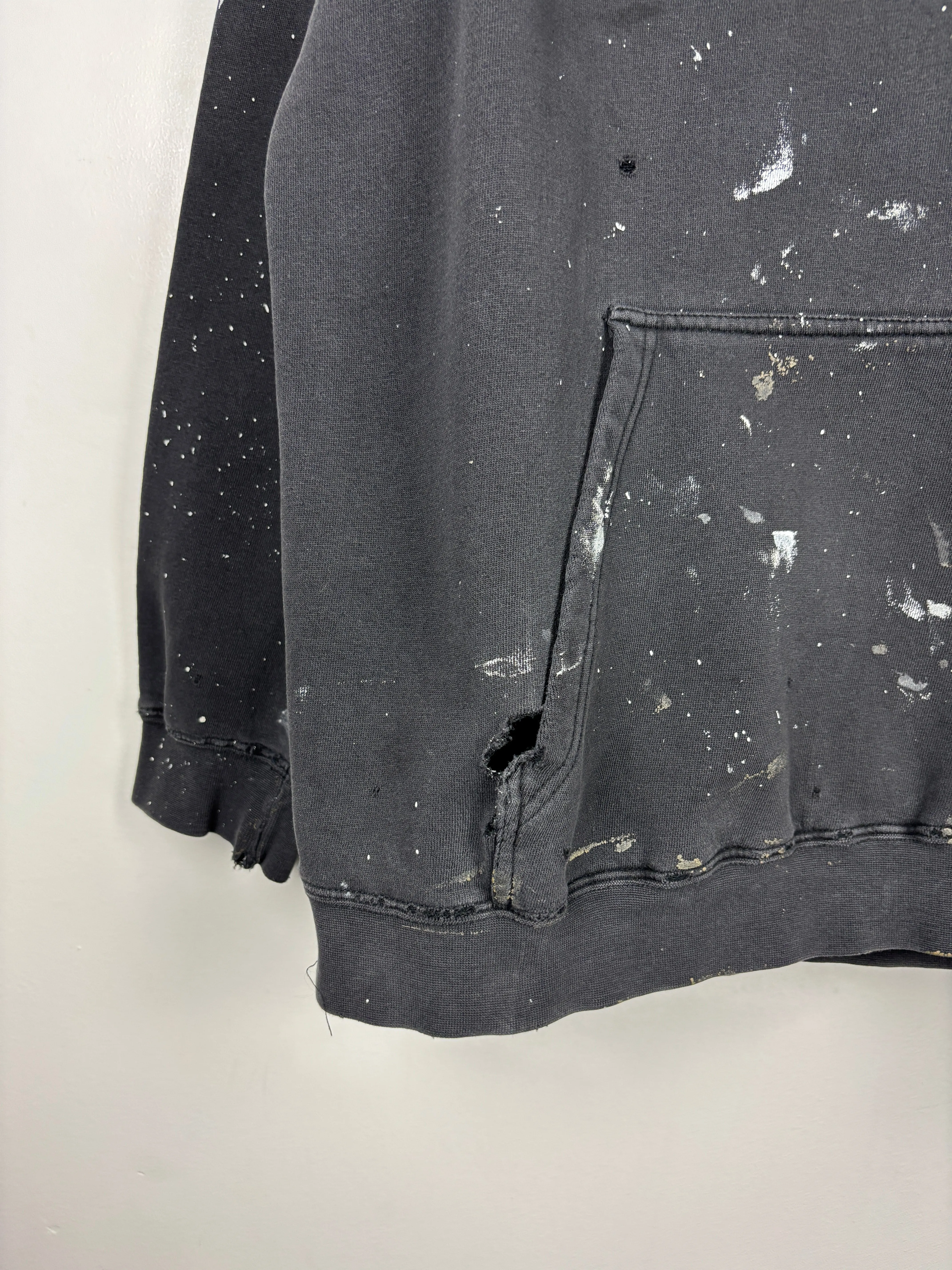 Vintage Orange County Choppers Paint Splattered Black Hoodie