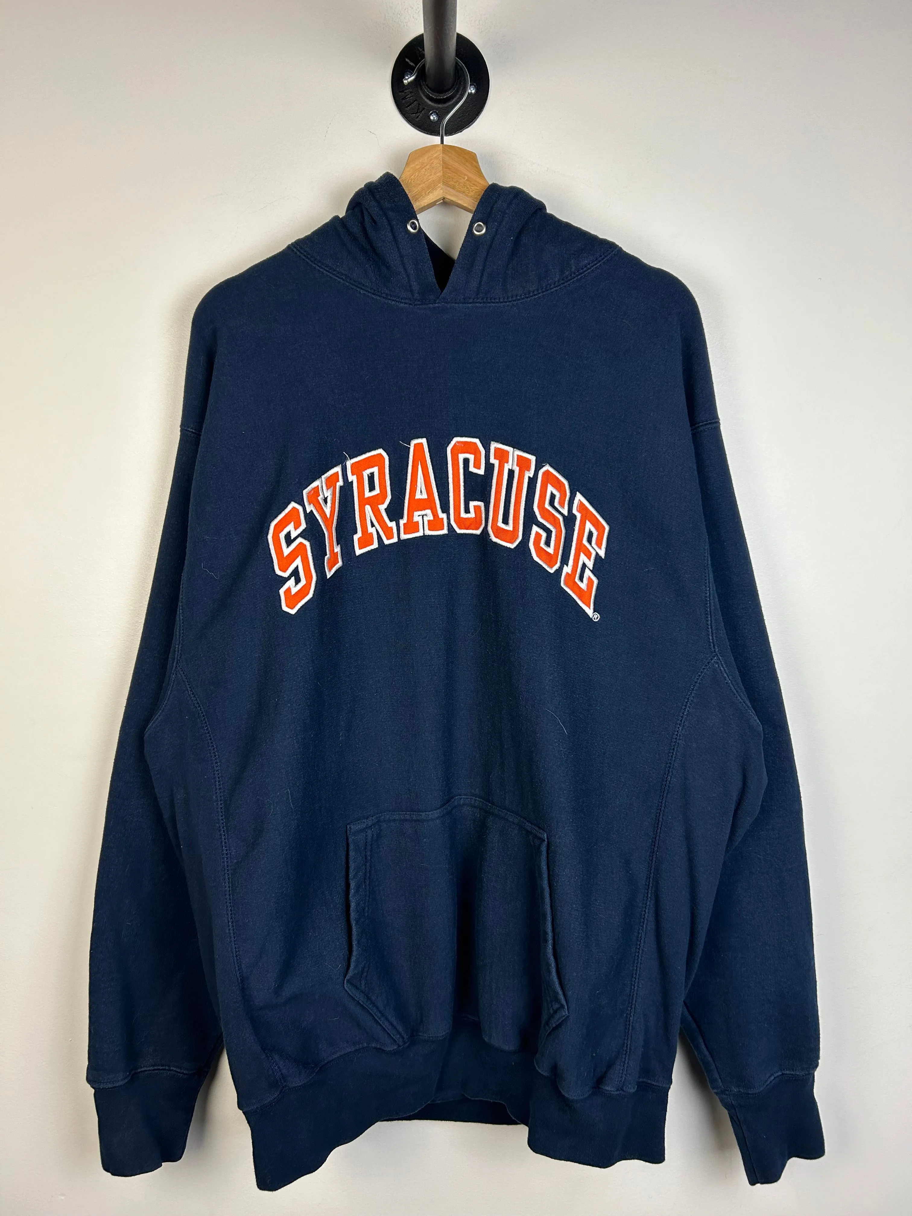 Vintage Y2K Steve & Barrys Syracuse Spellout Navy Hoodie