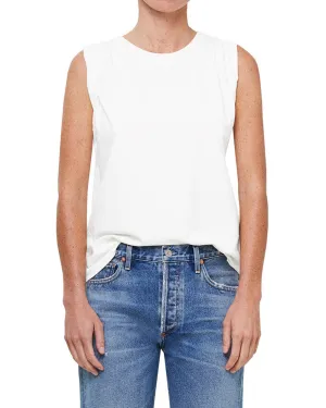 White Jordana Rolled Sleeve T-Shirt