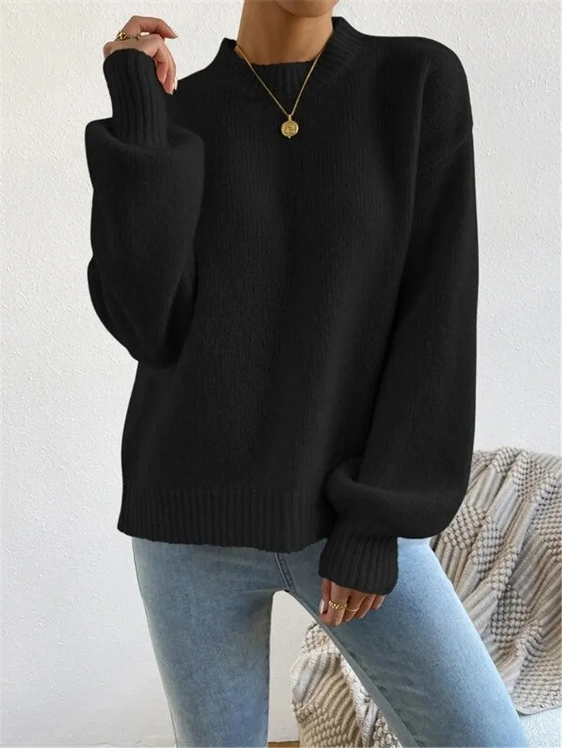 Women’s Mock Neck Long Sleeve Sweater