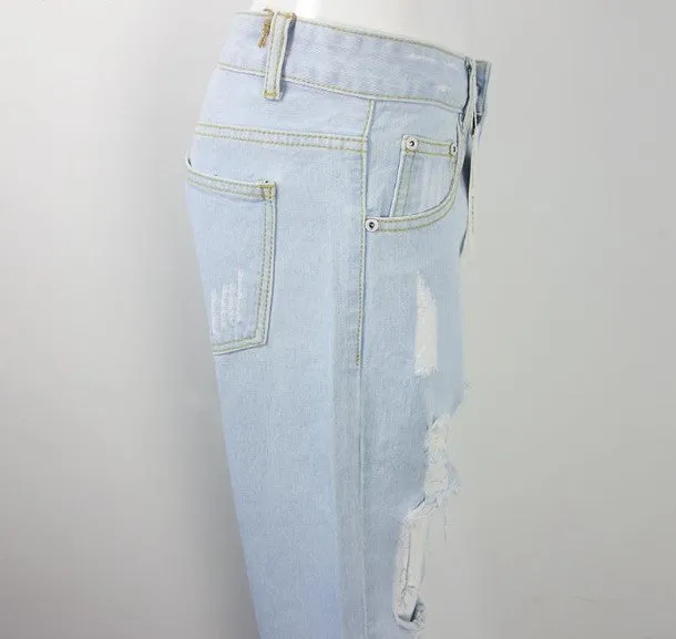 Women's Ripped Fashion Denim Jeans